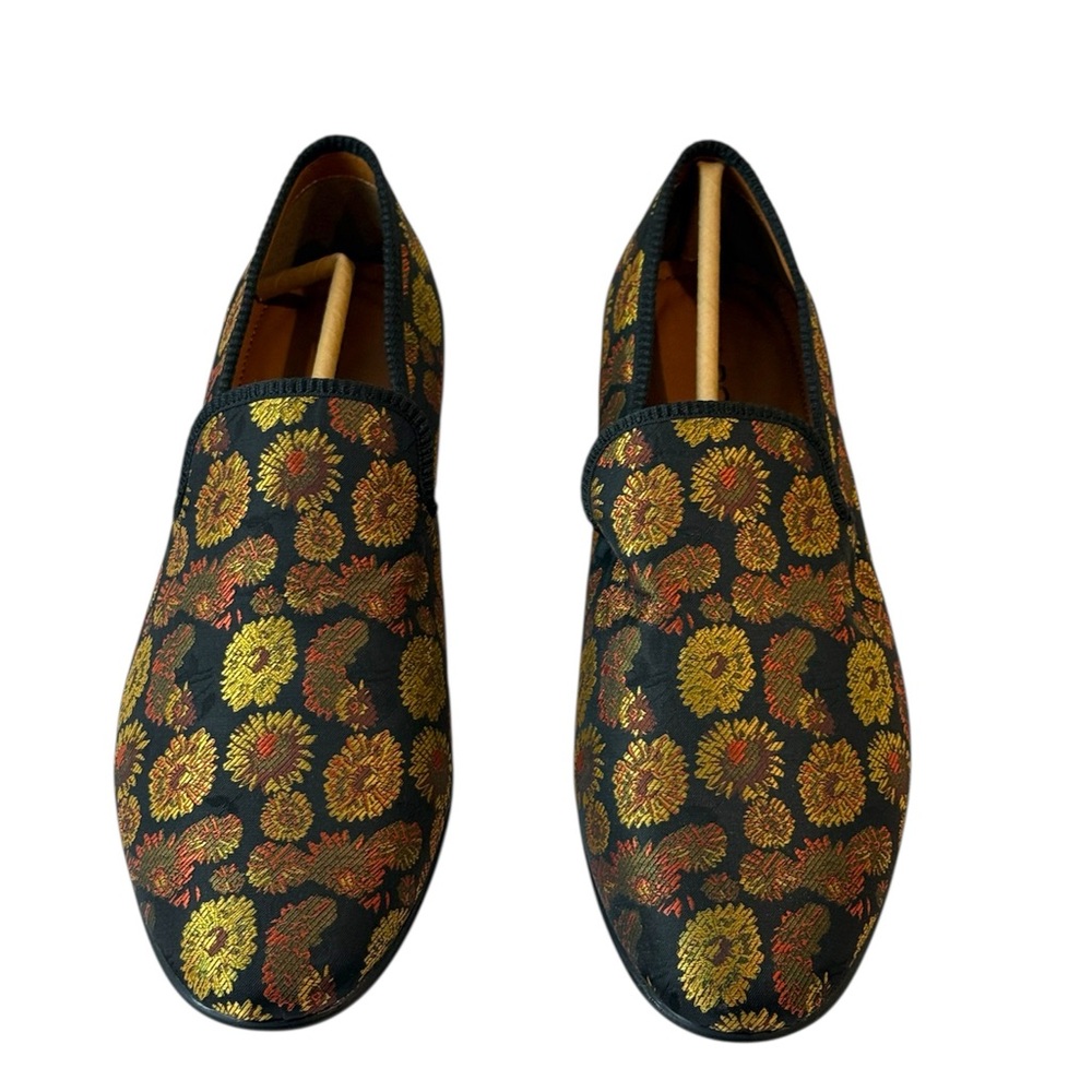 * NEW * Aldo Men's Dahlby Black & Marigold Patterned Loafers ~ Size 11